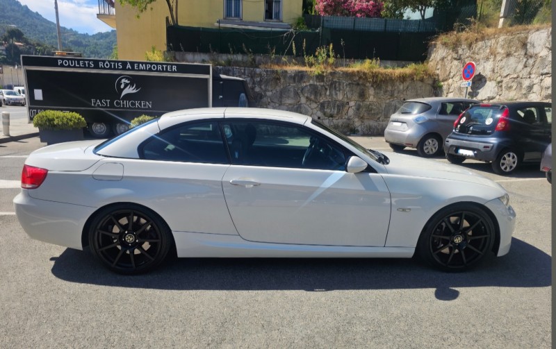 Lavage extérieur + lavage intérieur d'une Bmw 335i E93 pour une prestation de location voiture avec chauffeur pour un mariage à Nice 