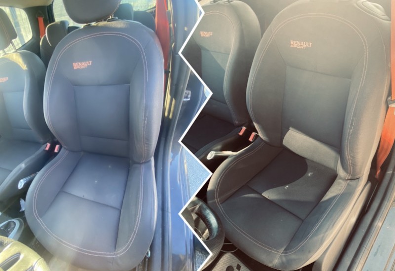 Nettoyage intérieur et shampouinage des sièges sur une  Renault Twingo RS à Saint-Laurent-du-Var